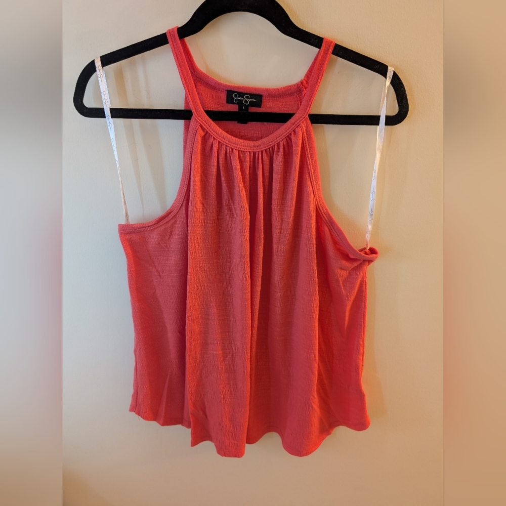 EUC!  🌸 Jessica Simpson Coral Breeze Sleeveless Top 🌸SIZE L